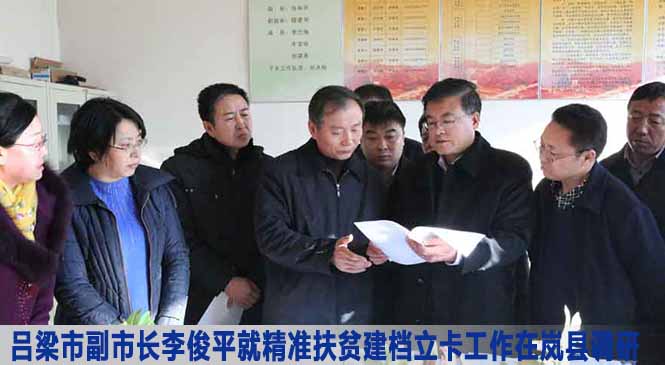 吕梁市副市长李俊平就精准扶贫建档立卡工作在岚县调研