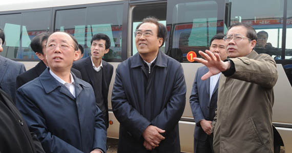 杜善学书记陪同省委组织部汤涛部长在汾阳调研