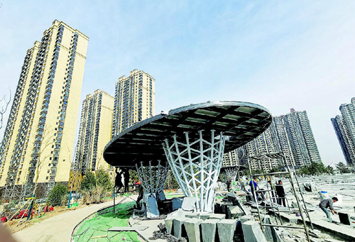 太原市滨河体育中心网球场建设工程即将竣工