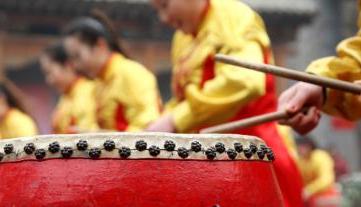 台湾大学生在山西新绛观摩学习千年“绛州鼓乐”
