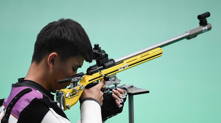 射擊——體校甲組男子個人50米步槍三姿賽況