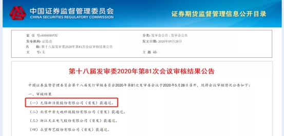 中合盛資本投資的又一項目通過首發上市申請