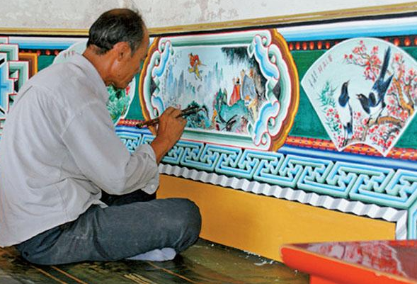 炕围画之乡山西原平设非遗传承基地