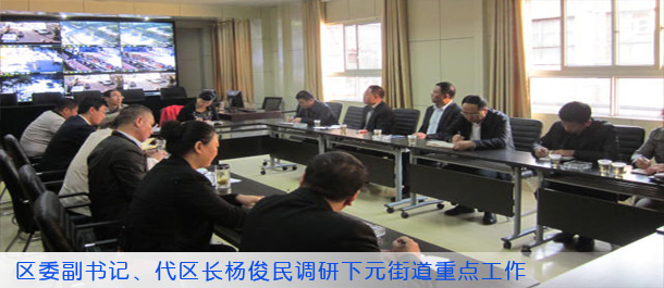 区委副书记、代区长杨俊民调研下元街道重点工作