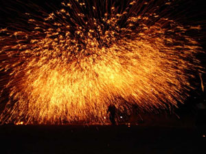 泽州民俗-打铁花