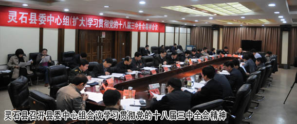 灵石县召开县委中心组会议学习贯彻党的十八届三中全会精神